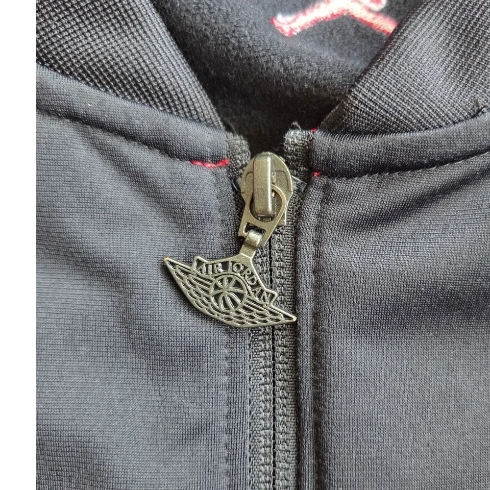 Jordan Track Jacket Mens XXL Black Red Jumpman Wings Full Zip Mesh *RARE*